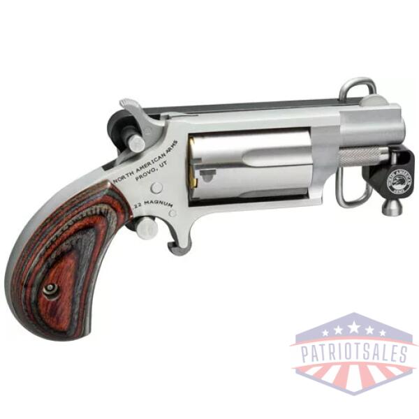 NAA MINI-REVOLVER 22LR 1-1/8" - S/S MATTE WOOD W/BELT BUCKLE