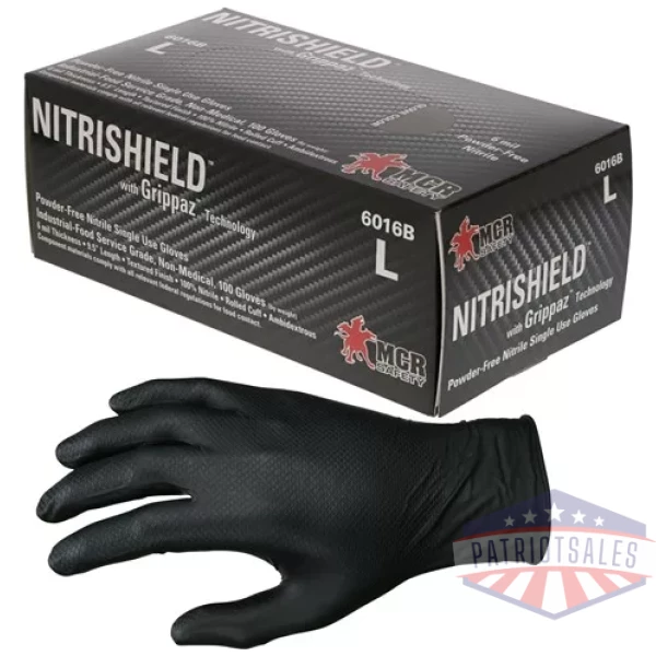 Black 6 Mil Texture Nitrile PF Disp