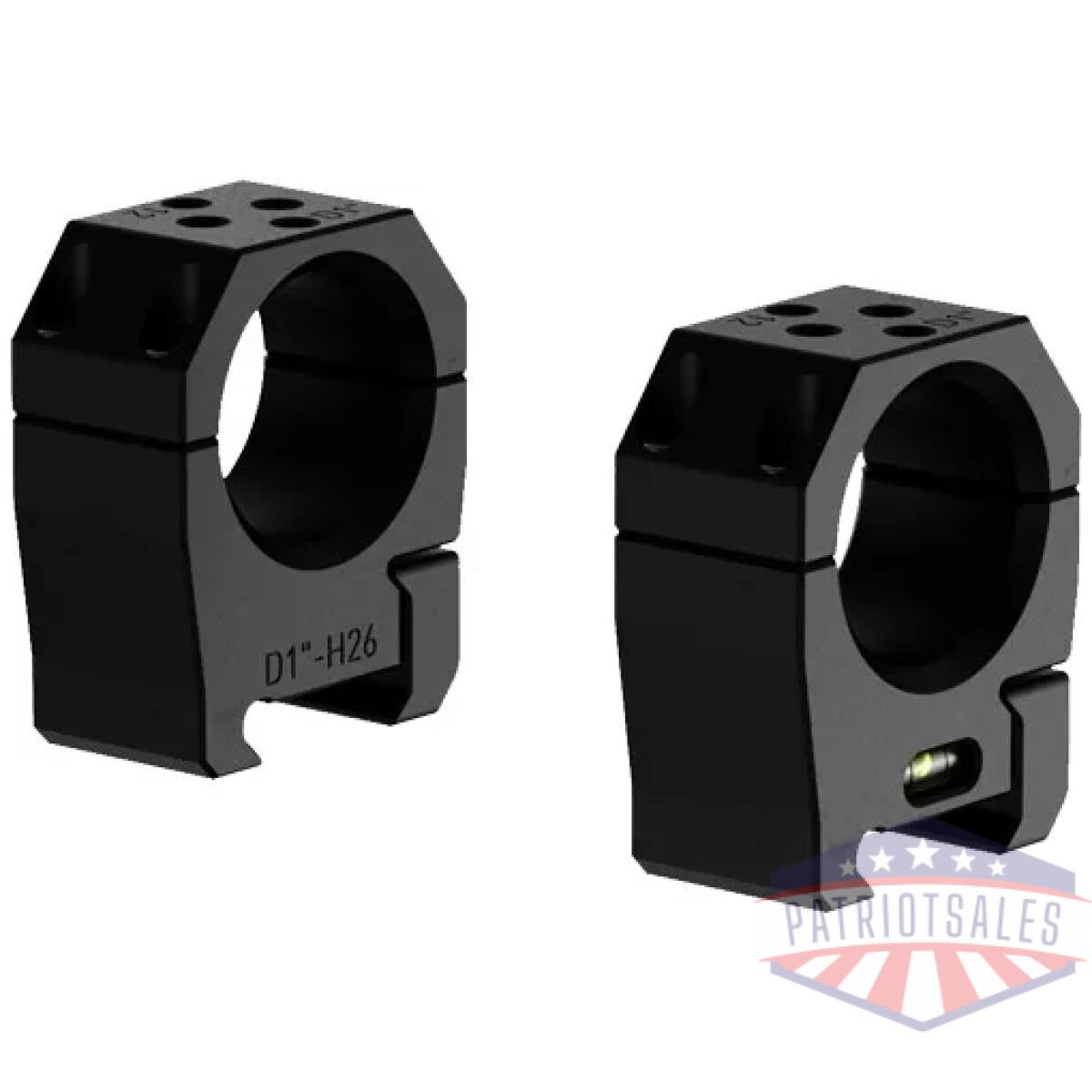 Pr0001. Webp - audere scope rings psr 1" - low black - pr0001