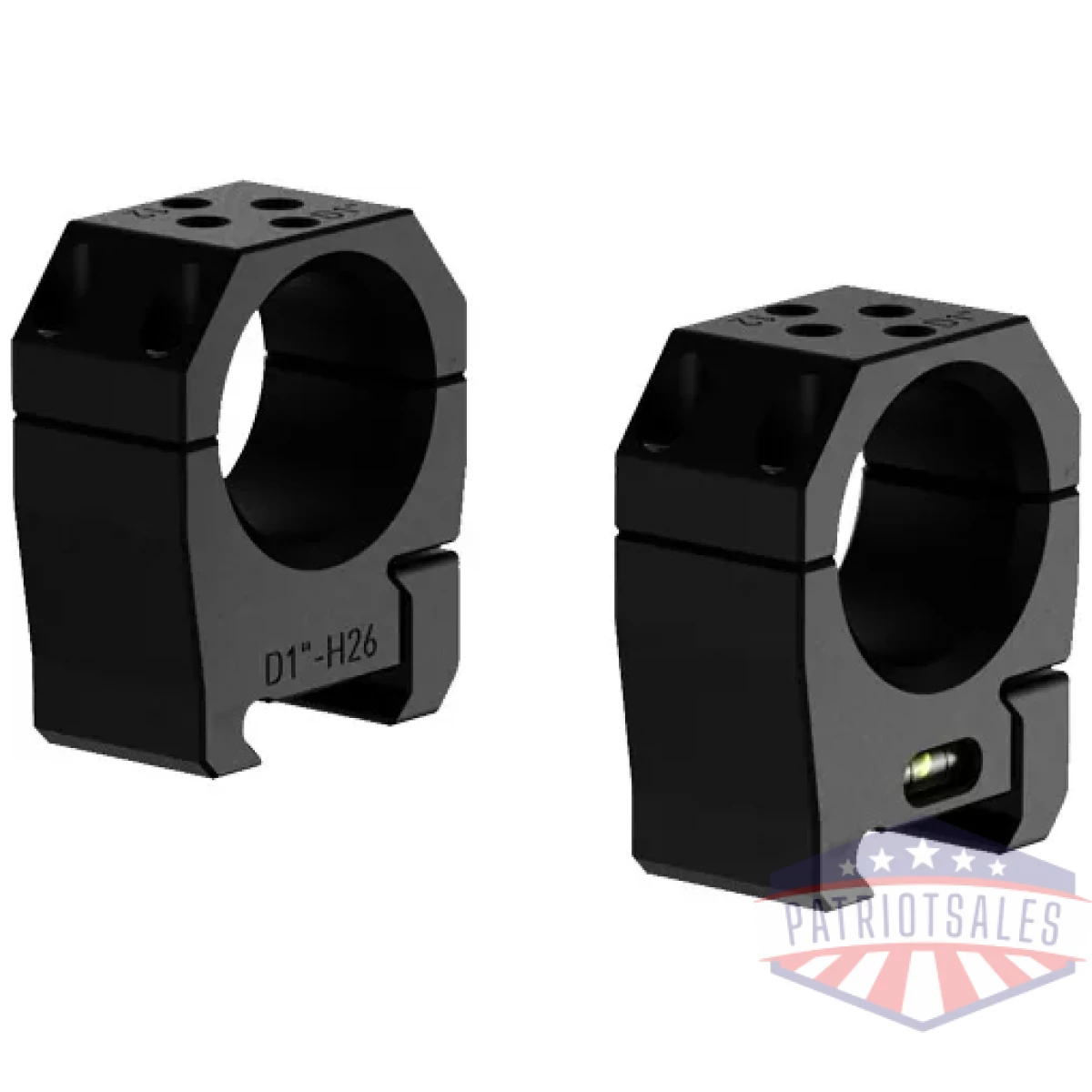 Audere scope rings psr 1" - low black - image 1
