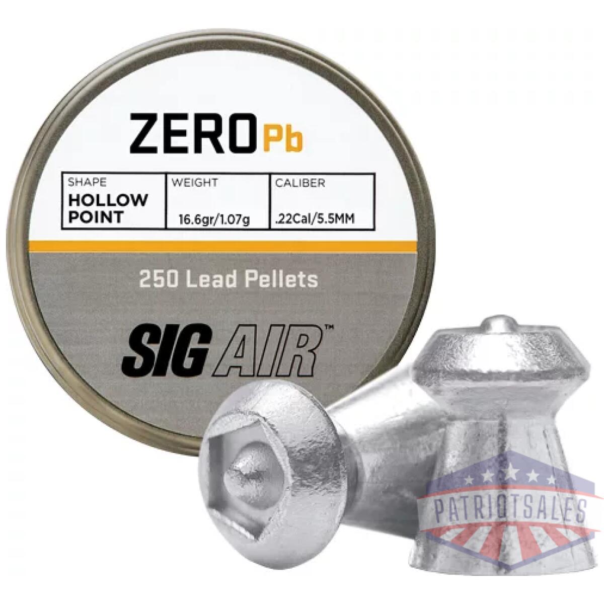 S15940. Webp - sig pellets 22 zero 16. 6gr - hp tip lead alloy 250 ct - s15940