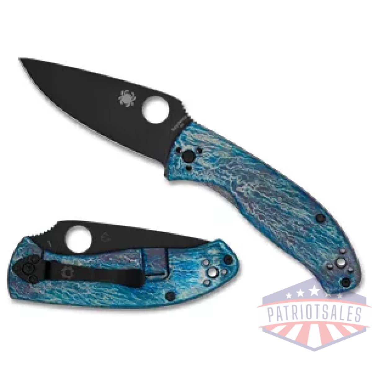 Spyc122tiblbkd2p_1. Webp - spyderco tenacious ti disry blk/blu - spyc122tiblbkd2p 1