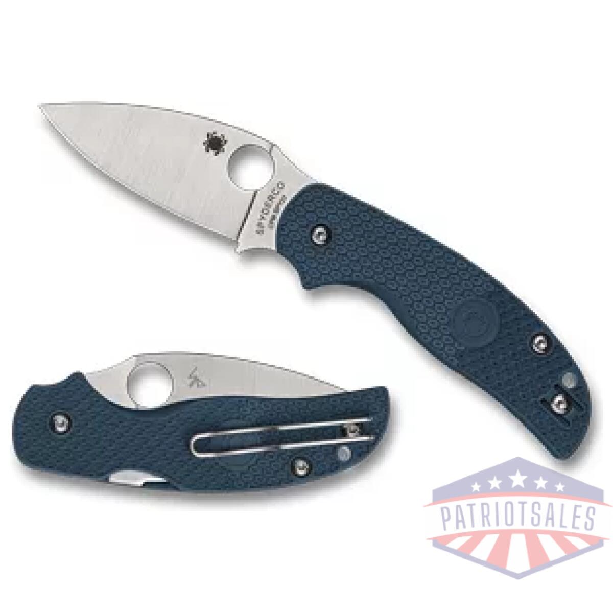 Spyc123pcbl_1. Webp - spyderco sage 5 ltwt 3" blue - spyc123pcbl 1