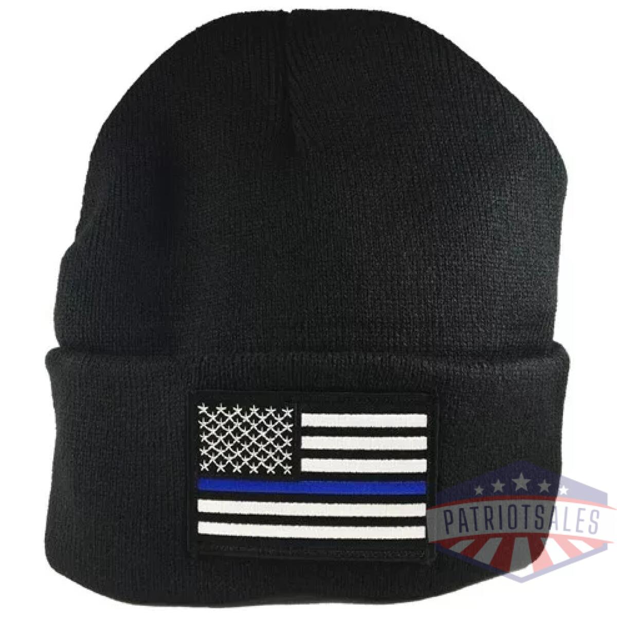 Tbl-kbtbla-as-tlt-3. Webp - thin blue line flag embroidered beanie - tbl kbtbla as tlt 3