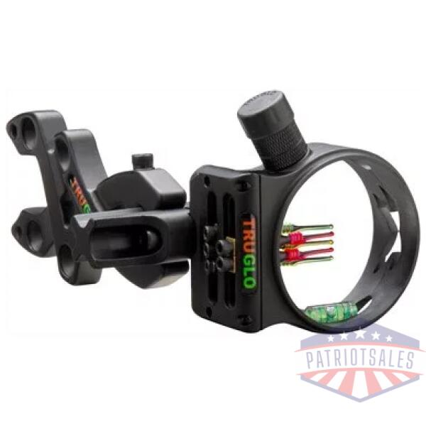 TRUGLO BOW SIGHT STORM 5-PIN - .019 DIA W/LIGHT BLACK