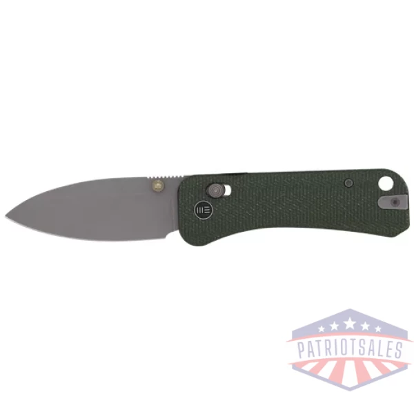 WE KNIFE BANTER 2 2.87" GREEN - CANVAS MICARTA/GRAY STONEWASH