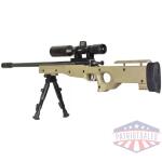 crickett precision rifle 22lr - blued/fde threaded w/scope