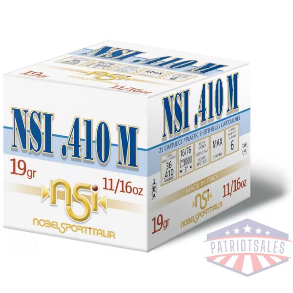 Nobel Sport 410 M Shotshells .410 ga 3" 11/16 oz 1145 fps #9 25/ct