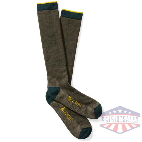 LaCrosse Men's Merino Midweight Sock Over the Calf OD Green L