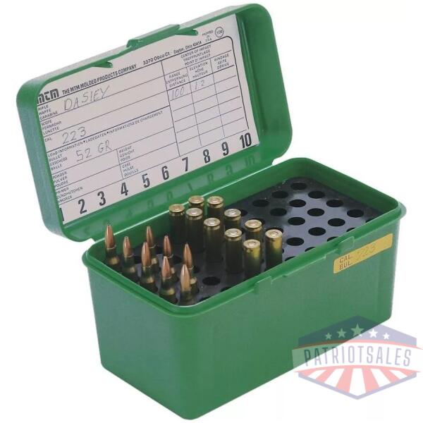 MTM Deluex H-50 Series Rifle Ammo Box Green