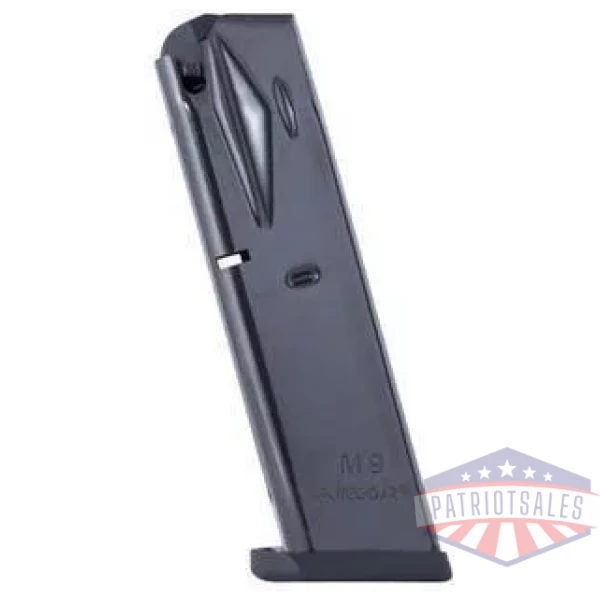 Mec-Gar Beretta 92FS M9 Magazine 9mm Flush Fit Blued 10/rd