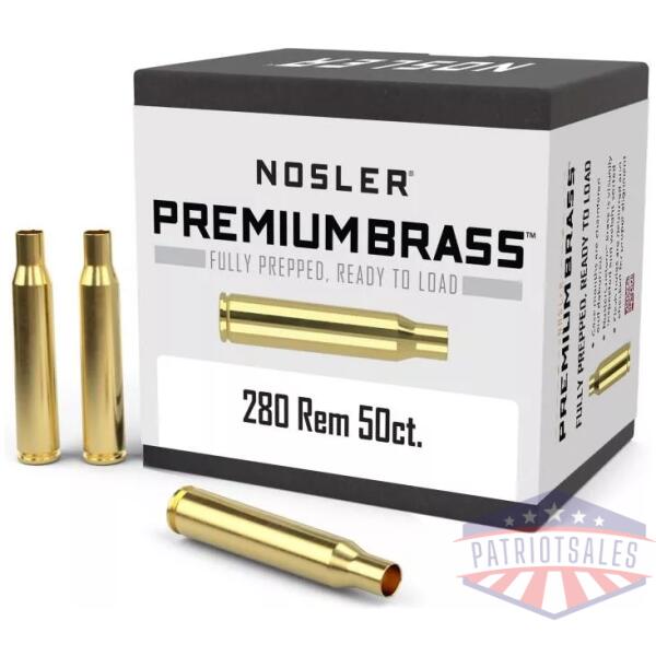 Nosler Unprimed Brass Rifle Cartridge Cases 50/ct .280 Rem