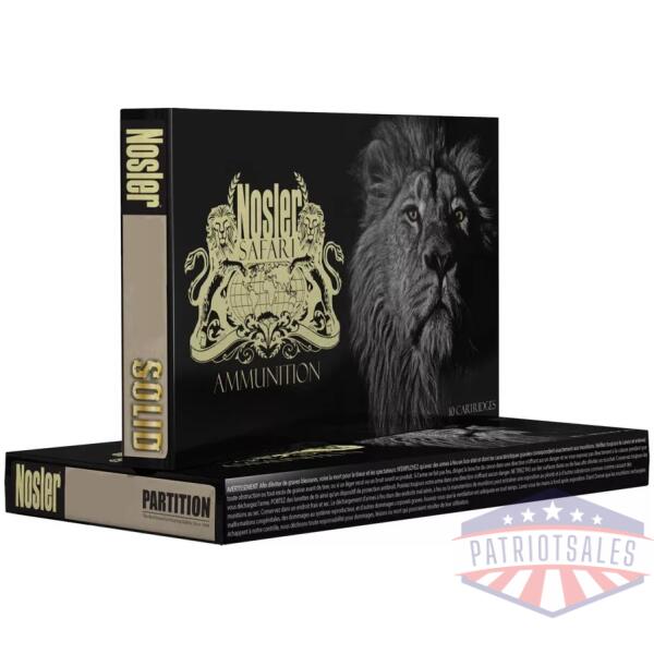 Nosler Safari Rifle Ammunition .450 Rigby 500 gr PT 2350 fps - 10/box