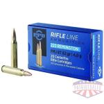 PPU Rifle Ammunition .223 Remington FMJ BT 62gr 3042 fps 20/ct