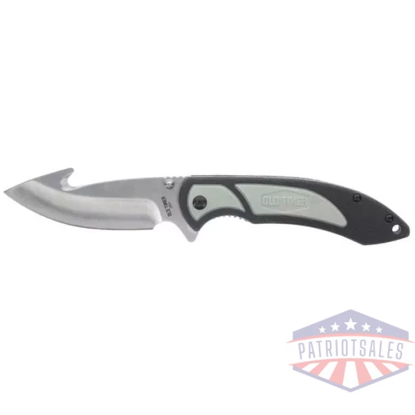 Old Timer Trail Boss Gut Hook Folder Knife 3 1/2" Blade Black