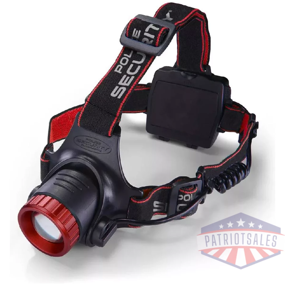 Police security flashlights lookout headlamp 1000 lumens black - image 1