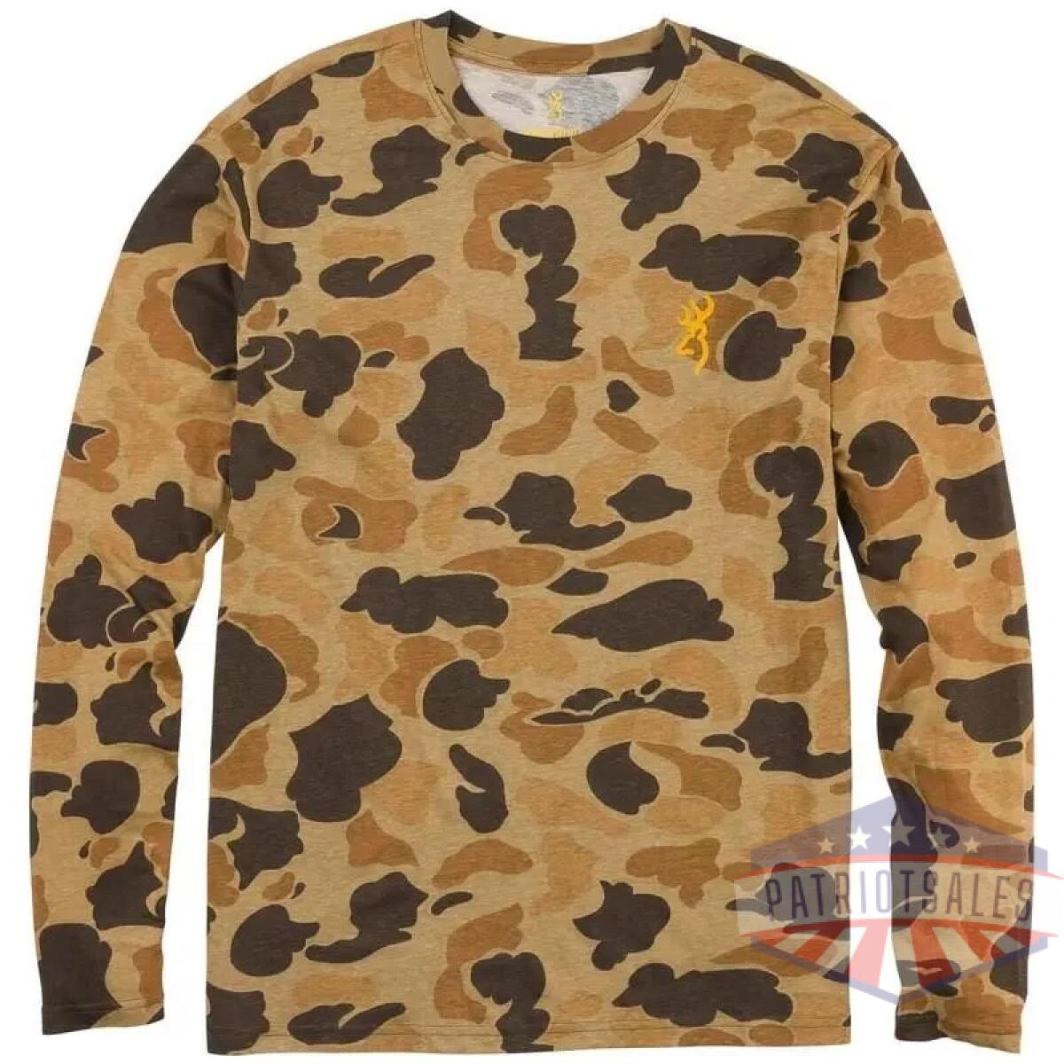 Browning wasatch long sleeve t-shirt vintage tan camo m - image 1
