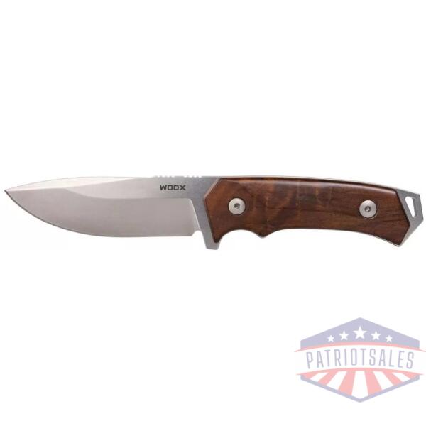 WOOX Rock62 Fixed Knife 4-1/4" Drop Point Blade Walnut