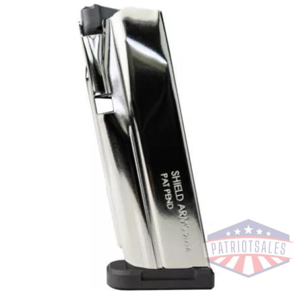 Shield Arms S15 Gen 3 Handgun Magazine Electroless Nickel 9mm Luger 15/rd