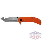 Sarge Knives Adrenaline Spring Assist Folding Knife 3-1/2" Gut Hook Blade Orange