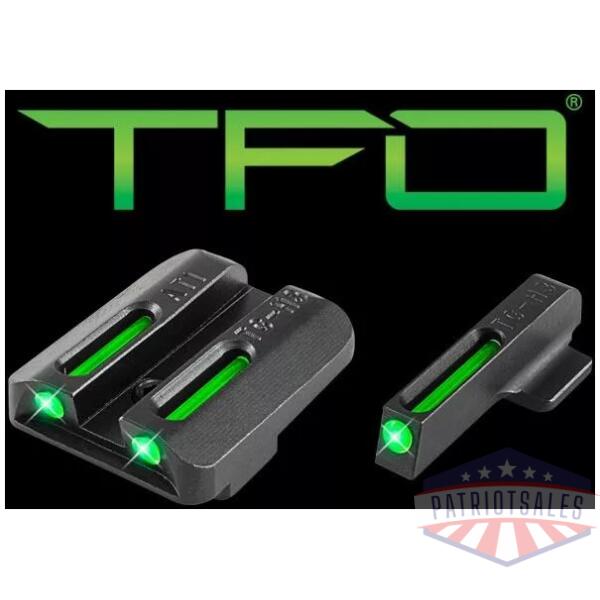 Truglo TFO Tritium/Fiber-Optic Day/Night Sights Kahr Set (Green/Green)