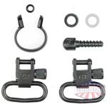 Grovtec One Piece Barrel Band Swivel Sets .430" to .445" Black