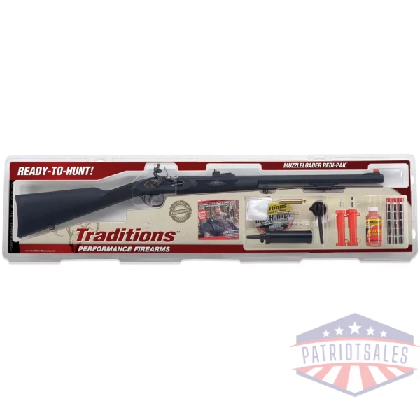 Traditions Deerhunter Flintlock Rifle .50 24" Blued Barrel  Synthetic Stock with Redi-Pak