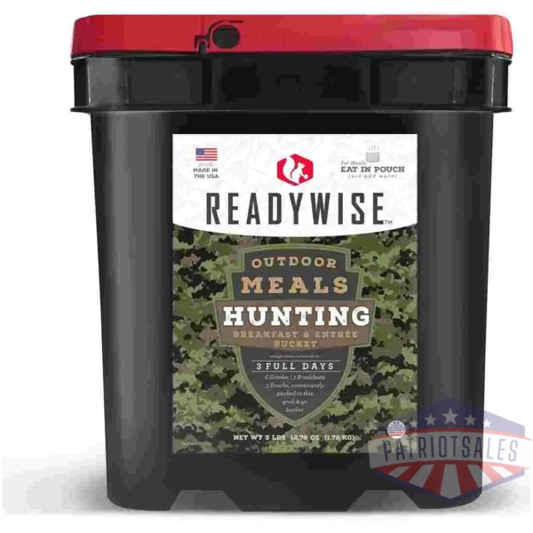 Readywise Outdoor Meals Hunting Bucket 37.5 Servings -3 lbs 12.78 oz