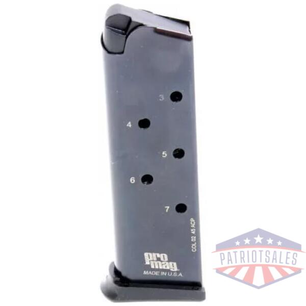ProMag Steel Handgun Magazine 1911 Government .45 ACP Blued 7/r