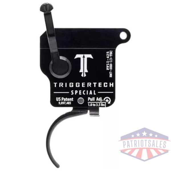 Triggertech Rem Model 7 Special Single Stage Trigger 1.0-3.5 lbs Curved Black