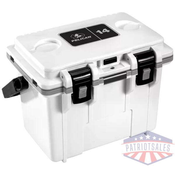 PELICAN COOLERS IM 14 QUART - WHITE/GRAY W/DRY STORAGE