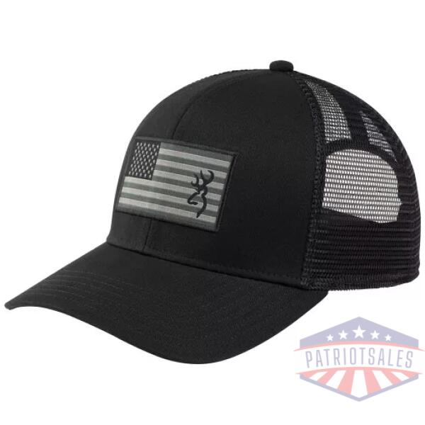 BROWNING CAP GLORY MESH SNAP - BACK AMER FLAG PATCH BLK OSFM