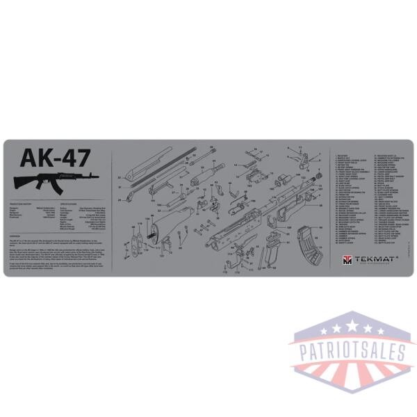 TEKMAT ARMORERS BENCH MAT - 12"X36" AK-47 GREY