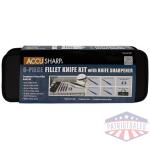 accusharp 6-piece fillet knife - kit w/sharpener & zip case