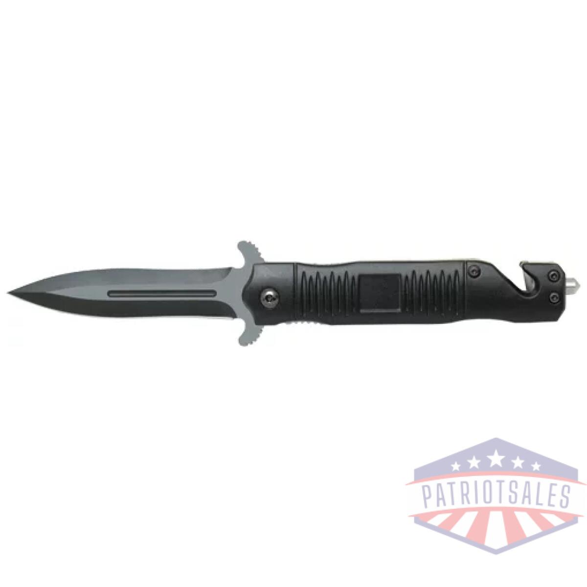 Ab015b. Webp - abkt black stiletto assisted - opener 3. 5" blade w/breaker - ab015b