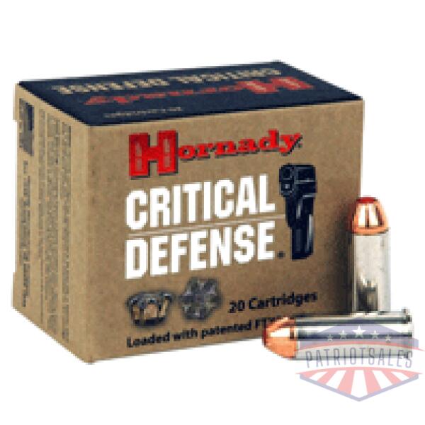 HORNADY CRITICAL DEFENSE 44 SW - SPECIAL 165GR FTX 20RD 10BX/CS