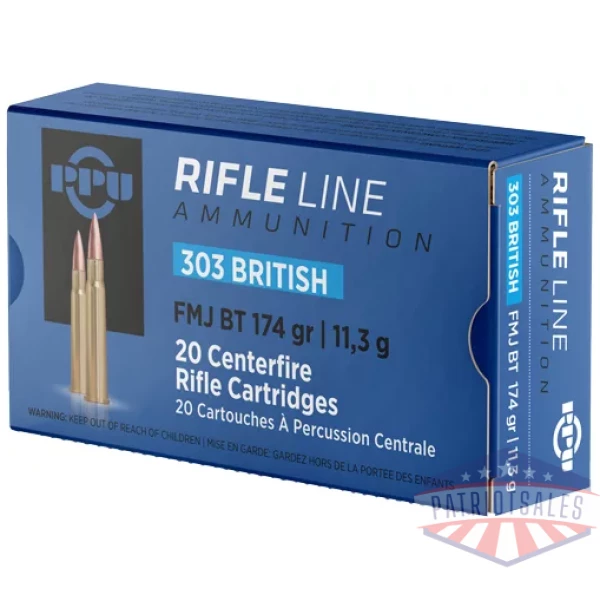 PPU 303 BRITISH 174GR FMJ - 20RD 10BX/CS