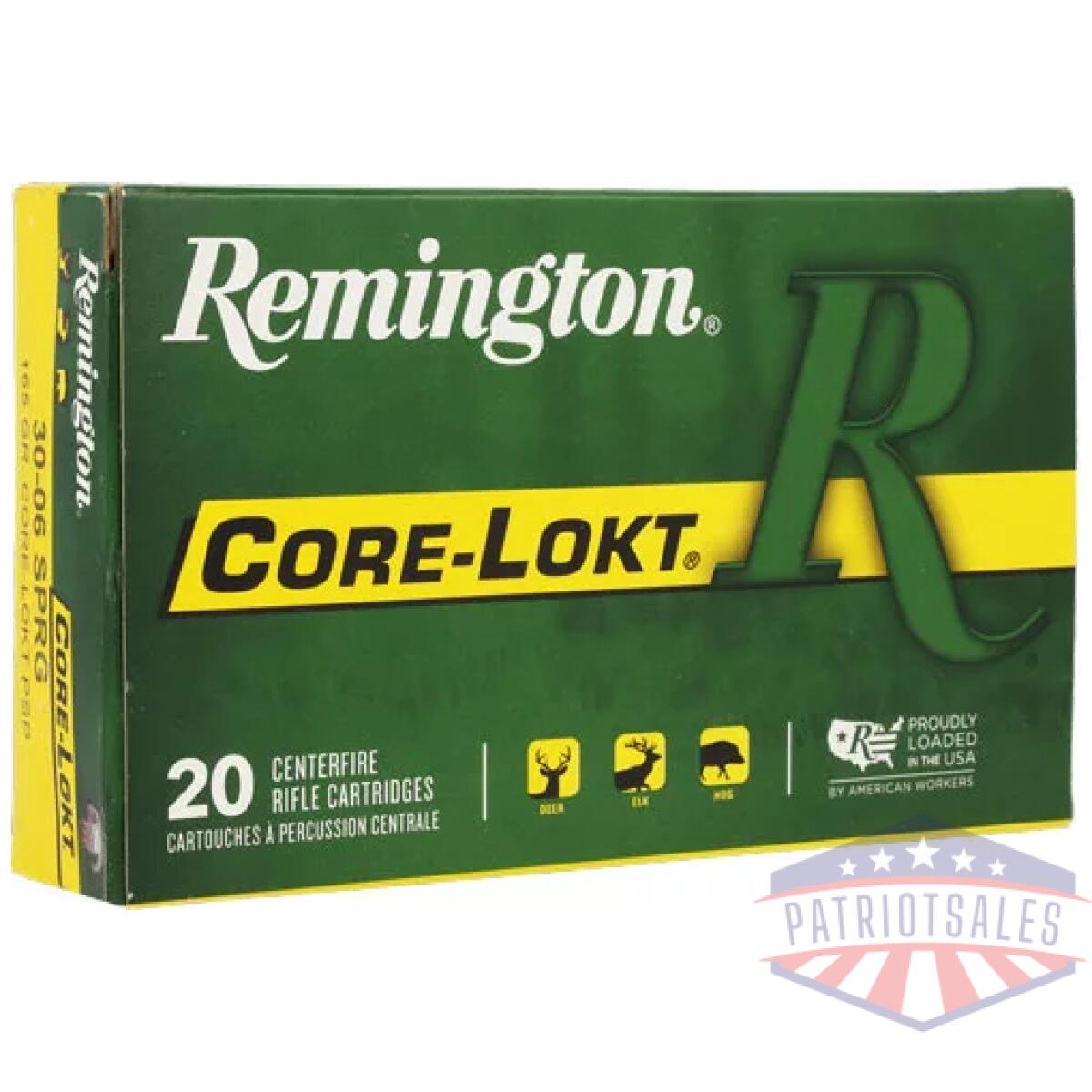 Remington 30-06 165gr - core-lokt psp 20rd 10bx/cs - image 1