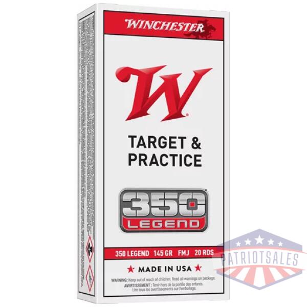 WINCHESTER USA 350 LEGEND - 145GR FMJ 20RD 10BX/CS