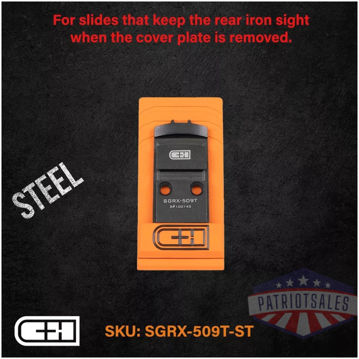 Chp-sgrx-509t-st. Webp - optics adapter plate - sig p320 rx/pro/axg - chp sgrx 509t st