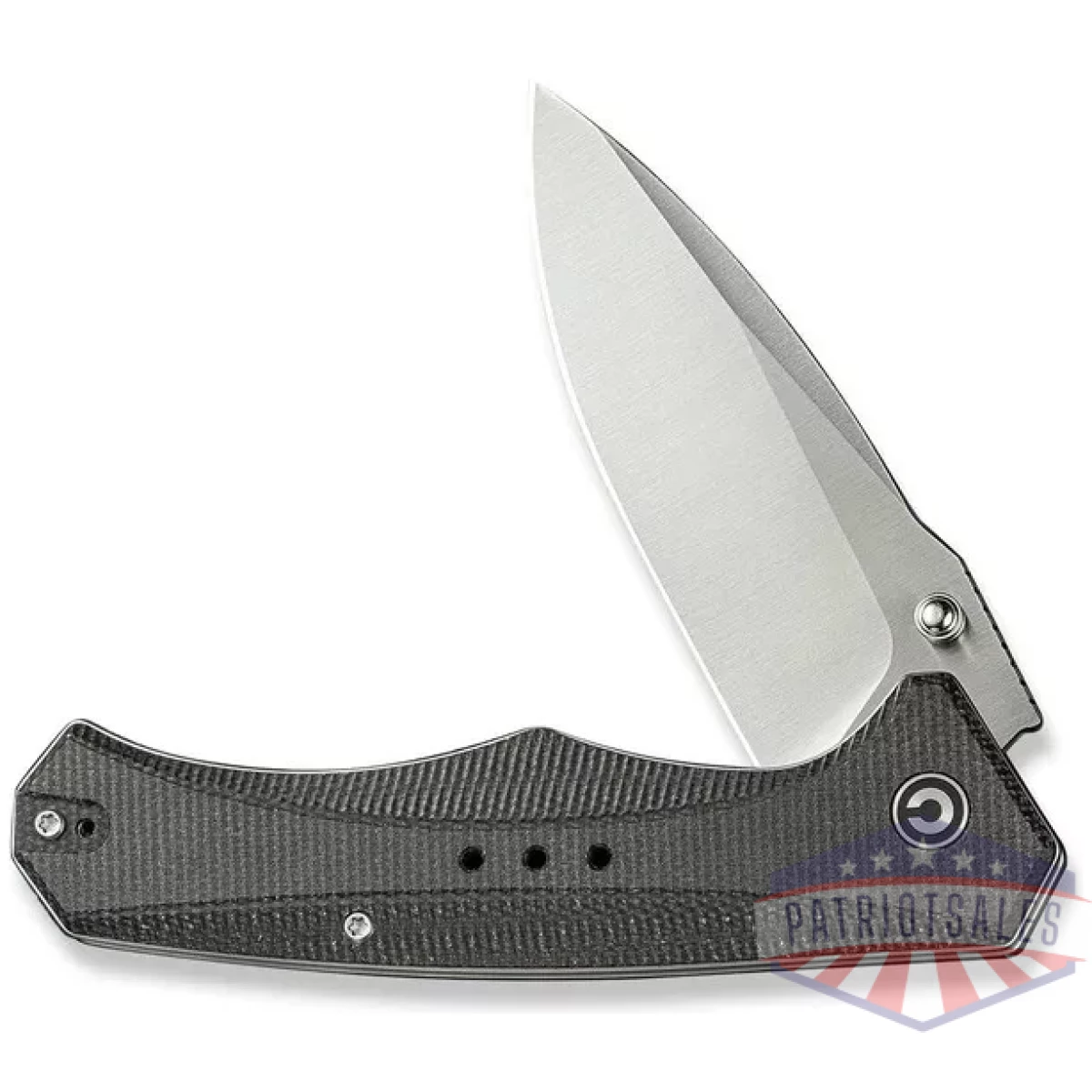 Civ-c23081b-3. Webp - civivi photonix flipper & thumb stud knife dark green canvas micarta handle (3. 7"" satin finished 14c28n blade) c23081b-3 - civ c23081b 3