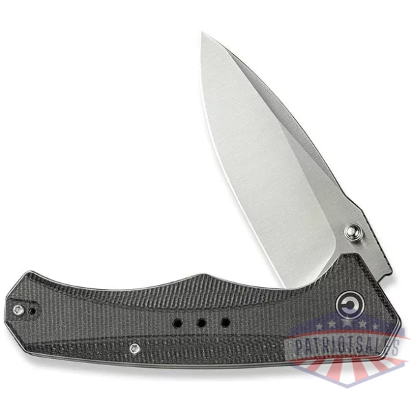CIVIVI Photonix Flipper & Thumb Stud Knife Dark Green Canvas Micarta Handle (3.7"" Satin Finished 14C28N Blade) C23081B-3