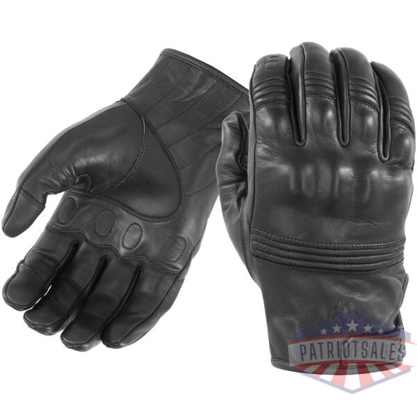 All-Leather Gloves with Knuckle Armor