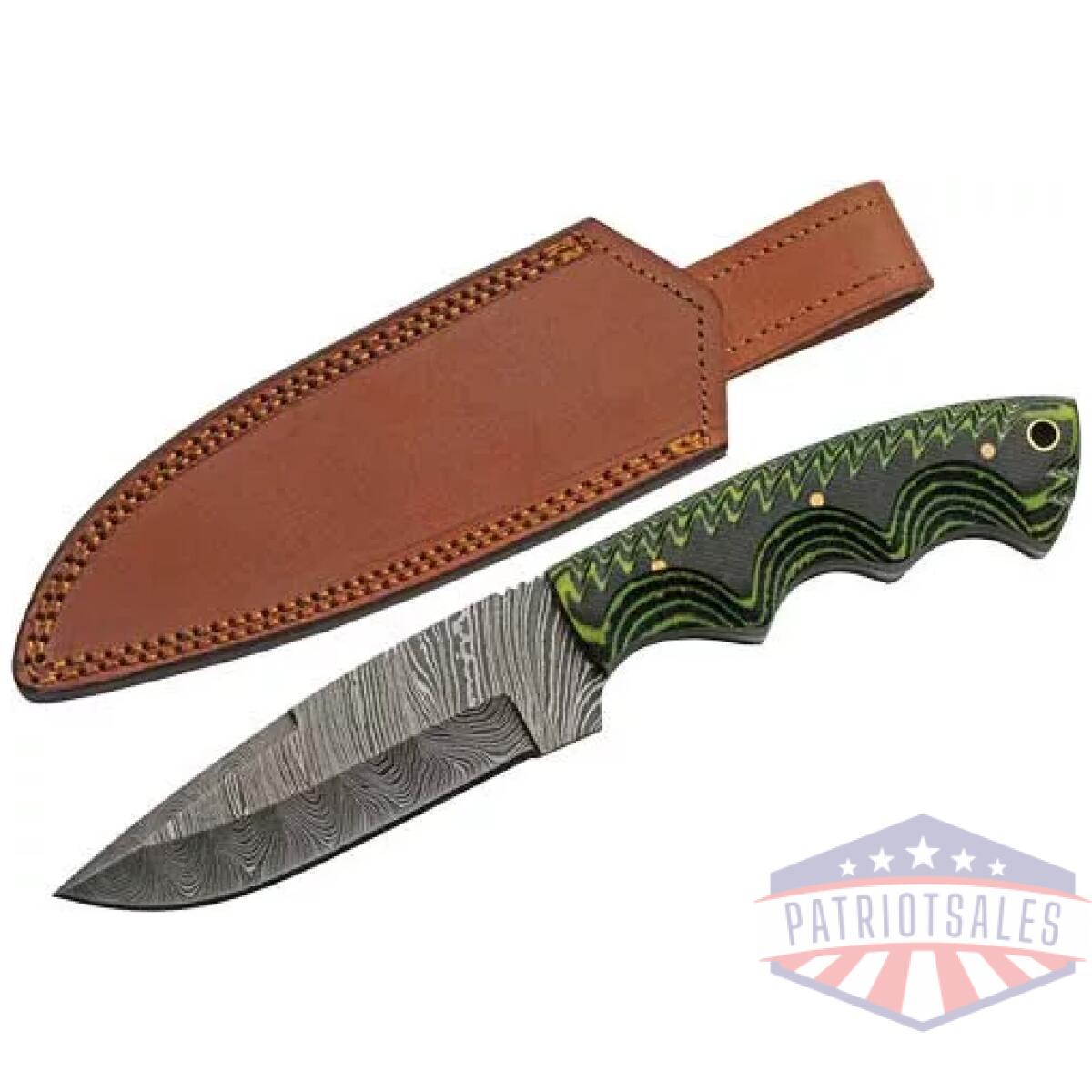 Dm1309. Webp - szco rite edge 5" tree ridge - micarta damascus cp w/sheath - dm1309