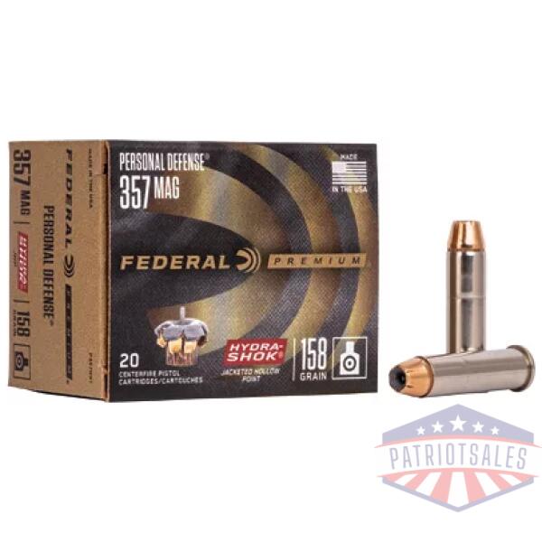 FED HYDRA-SHOK 357MAG 158GR 20/500