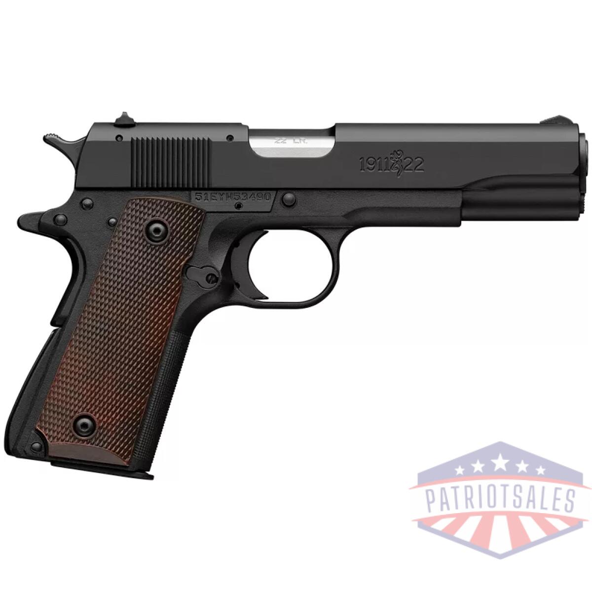 G051063490. Webp - browning 1911-22 a1 poly 22lr - fs 4. 25" black/brown grips - g051063490