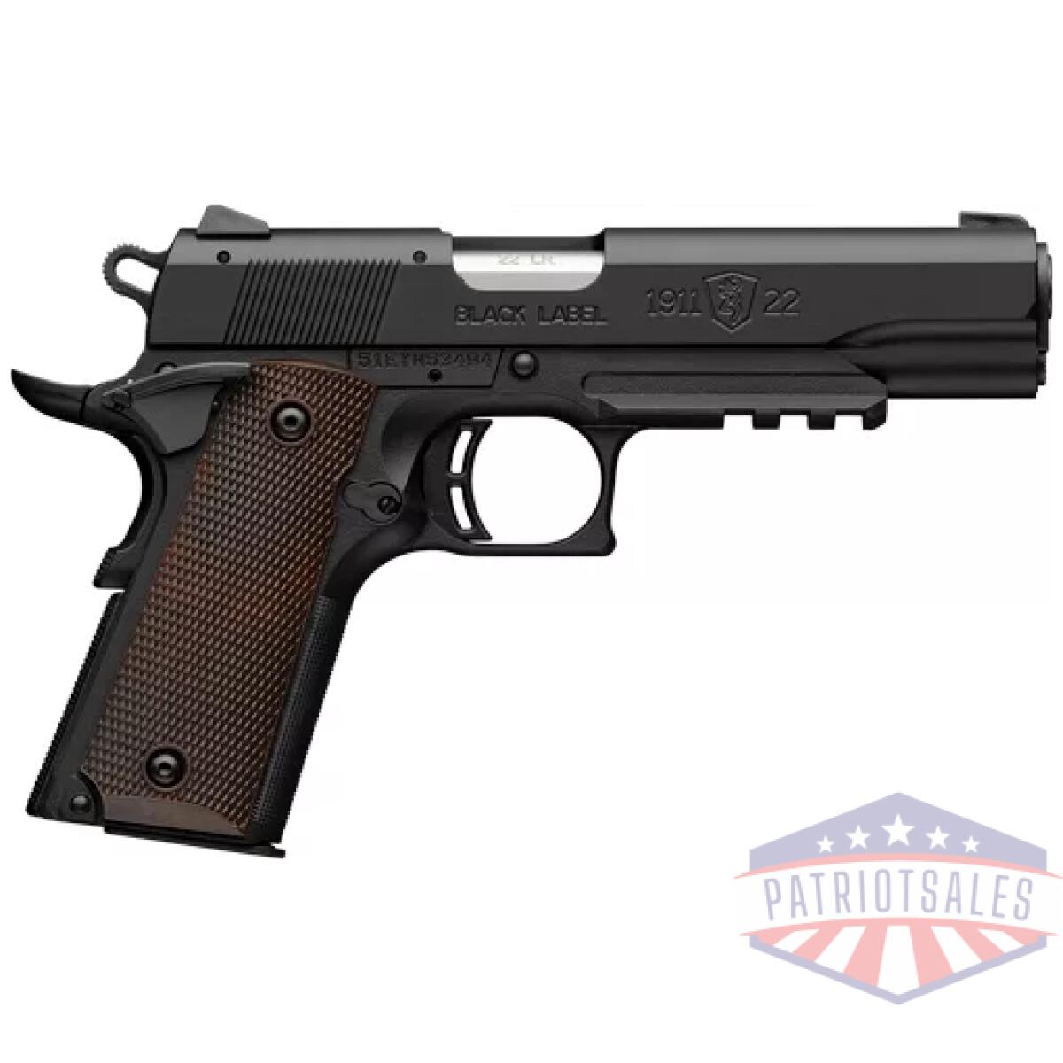 G051065490. Webp - browning 1911-22 22lr fs - 4. 25" matte black/brown grips - g051065490