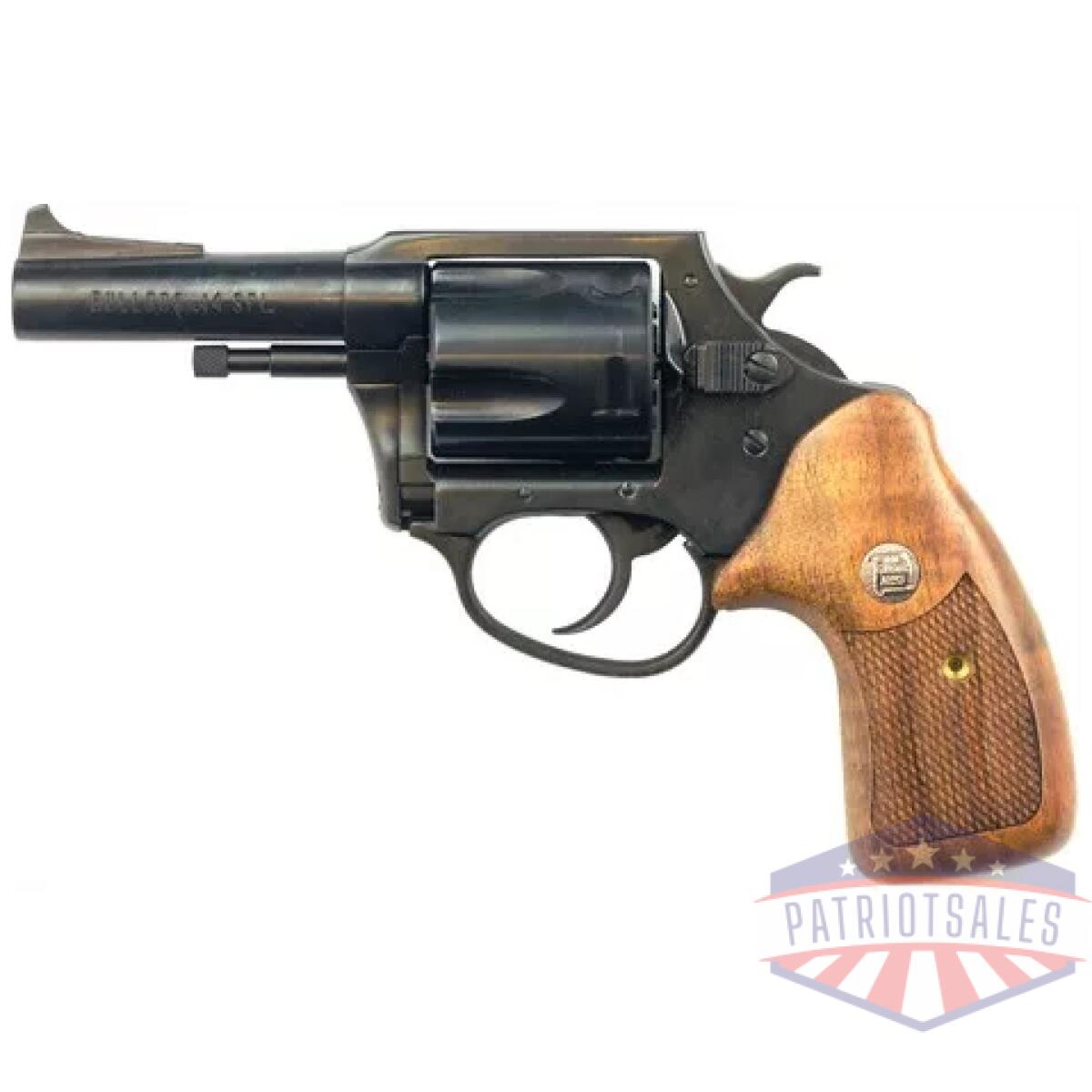 G34431. Webp - charter arms classic bulldog - 44spl 3" blued/wood grips - g34431