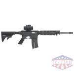 MOSSBERG 715T FLAT TOP 22LR - 16.25" 25RD RED DOT BLUED/SYN