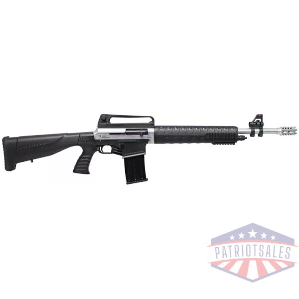 IVER JOHNSON STRYKER 12GA. 3" - 20" AR-STYLE 5-SH S.NICKEL/BLK